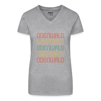 Odenwald - Bio Frauen T-Shirt mit V-Ausschnitt - Schwarz - Vorne