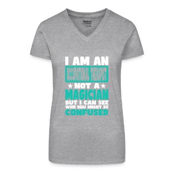 Ergotherapeut - Bio Frauen T-Shirt mit V-Ausschnitt - Schwarz - Vorne