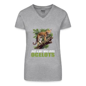 Ocelots Ocelot - Organic Women's V-Neck T-Shirt - black - Front