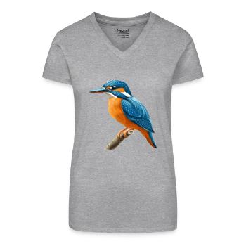 Eisvögel Eisvogel - Bio Frauen T-Shirt mit V-Ausschnitt - Schwarz - Vorne