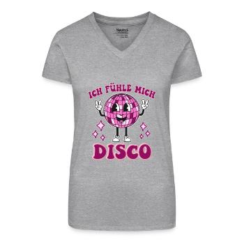 Ich Fühl Mich Disco Party Feiern Disco Tanzen Gehe - Bio Frauen T-Shirt mit V-Ausschnitt - Schwarz - Vorne