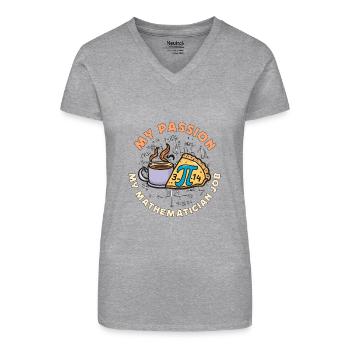 Mathematician My Passion My Geometry Math Teacher - Organic Women's V-Neck T-Shirt - black - Front
