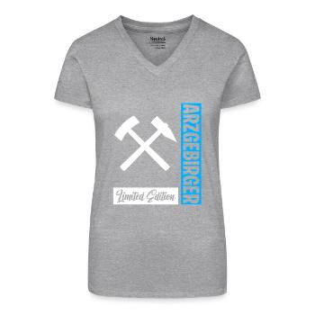 Erzgebirger Limitiert - Bio Frauen T-Shirt mit V-Ausschnitt - Schwarz - Vorne