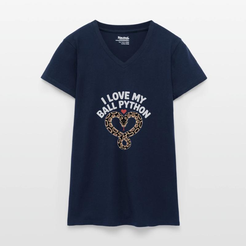 J’adore mon python royal ! Roi python T-shirt bio col V Femme
