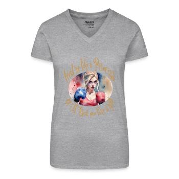 True Princess - Organic Women's V-Neck T-Shirt - black - Front