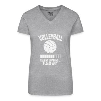Pallavolo Talent caricata Prego attendere regalo - Maglietta ecologica da donna con scollo a V - nero - Fronte