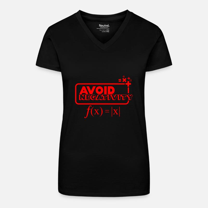 Avoid negativity - red - Organic Women's V-Neck T-Shirt - black