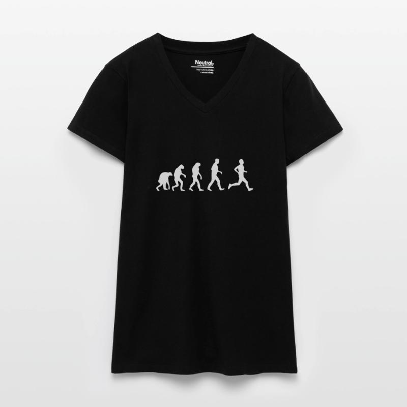 jogging evolution Bio Frauen T-Shirt mit V-Ausschnitt