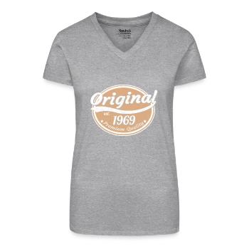 1969 Original - Bio Frauen T-Shirt mit V-Ausschnitt - Schwarz - Vorne