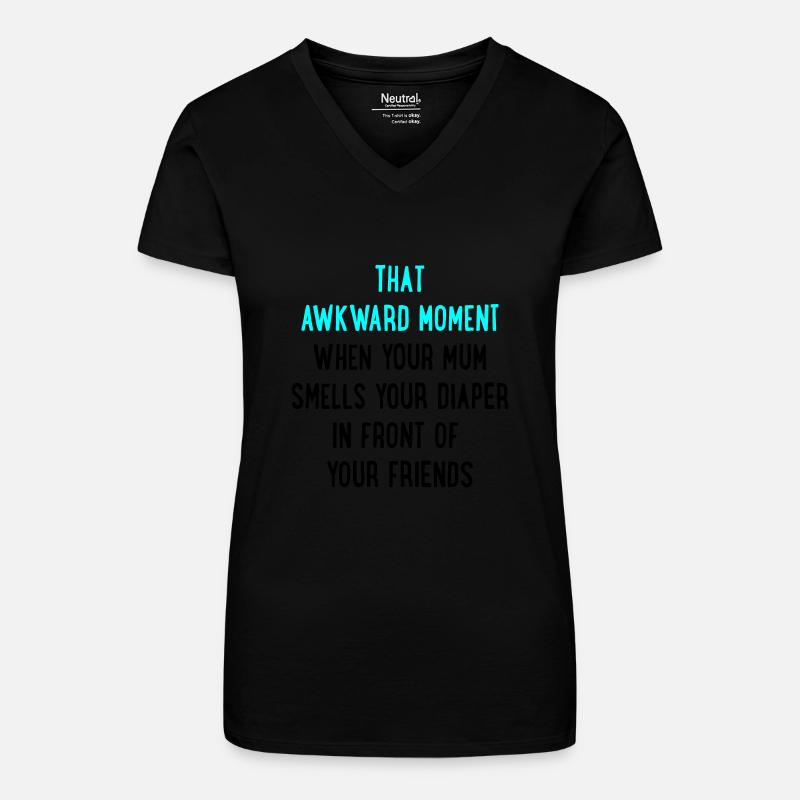 Couche - T-shirt bio col V Femme - noir
