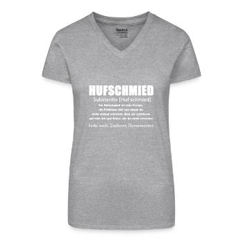 Hufschmied Definition Shirt - Bio Frauen T-Shirt mit V-Ausschnitt -  - Vorne