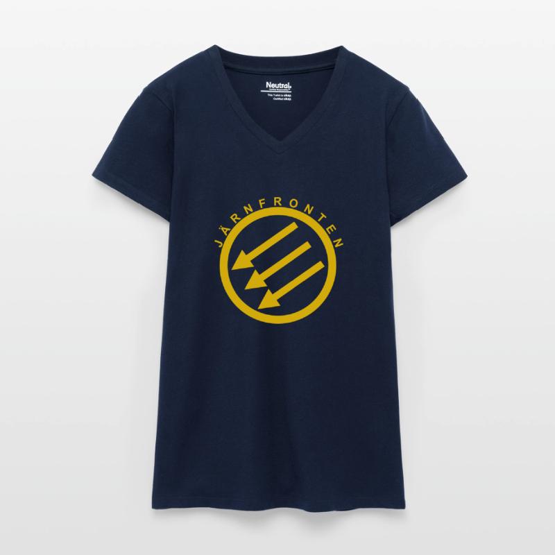 Järnfronten / Eiserne Front / Iron Front Bio Frauen T-Shirt mit V-Ausschnitt