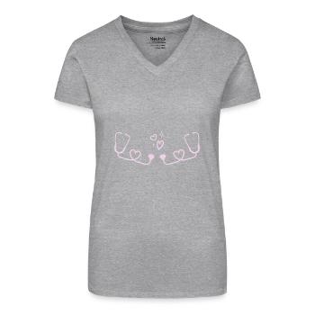 Arzt, Arzt, Krankenschwester - Bio Frauen T-Shirt mit V-Ausschnitt - Schwarz - Vorne