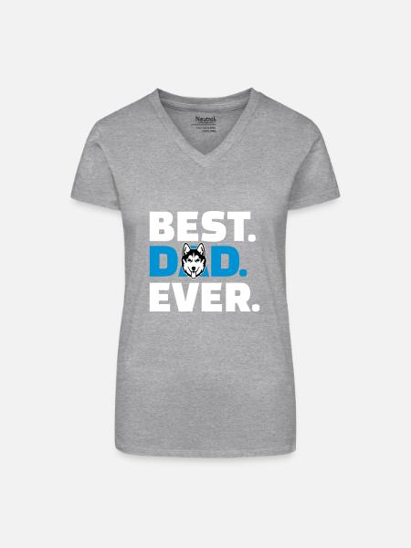 Husky - Bio Frauen T-Shirt mit V-Ausschnitt - Schwarz