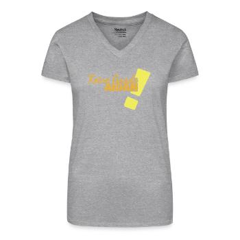 Aidan als Lustig - Bio Frauen T-Shirt mit V-Ausschnitt - Schwarz - Vorne