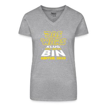 Das Wars | Abi 2026 - Abitur - Klug ich jetzt bin - Bio Frauen T-Shirt mit V-Ausschnitt - Schwarz - Vorne