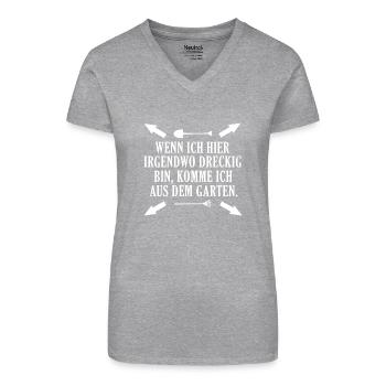Gärtner Gärtnerin Spruch - Bio Frauen T-Shirt mit V-Ausschnitt -  - Vorne
