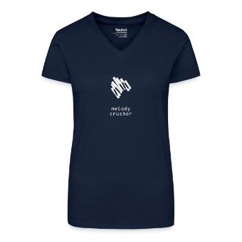 Arawara - Melody - Organic Women's V-Neck T-Shirt - navy blue - Front