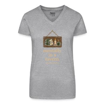 Booktok Fantasy Bookish Humor Geschenk Für - Bio Frauen T-Shirt mit V-Ausschnitt - Schwarz - Vorne