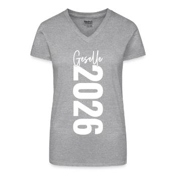 Geselle 2026 - Bio Frauen T-Shirt mit V-Ausschnitt - Schwarz - Vorne