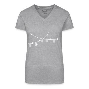 Sternenkette - Bio Frauen T-Shirt mit V-Ausschnitt - Schwarz - Vorne