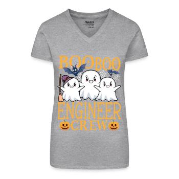 Ingenieur uu Lustiger Ingenieur - Bio Frauen T-Shirt mit V-Ausschnitt - Schwarz - Vorne