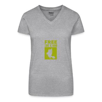 Oiseaux - Vol - Conservation de la nature Amoureux des animaux - Zoo - T-shirt bio col V Femme - noir - Devant