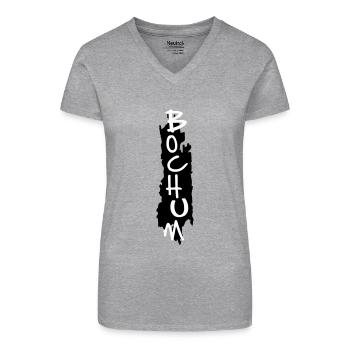 Bochum - Organic Women's V-Neck T-Shirt - black - Front