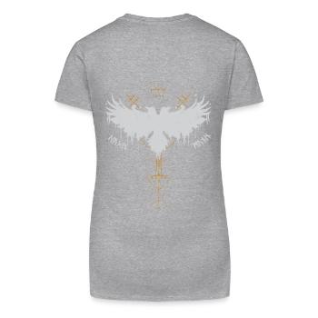 Wikinger - Hugin und Munin – Die Raben Odins - Bio Frauen T-Shirt mit V-Ausschnitt - Schwarz - Hinten