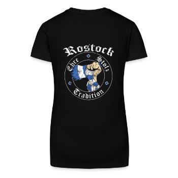 Rostock Ehre Stolz Tradition No II - Bio Frauen T-Shirt mit V-Ausschnitt - Schwarz - Hinten