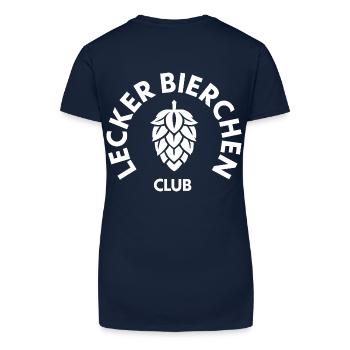 Lecker Bier - Bio Frauen T-Shirt mit V-Ausschnitt - Dunkelblau - Hinten