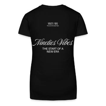 "Nineties Vibes" Design - Streetwear - Organic Women's V-Neck T-Shirt - black - Back