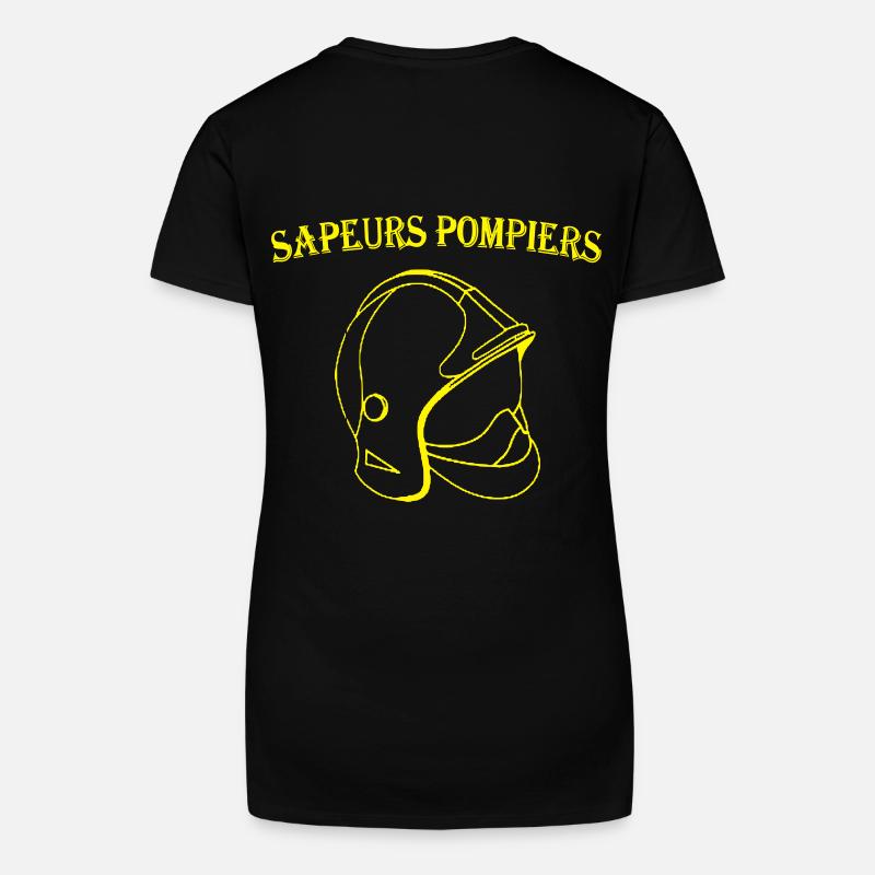 casque sapeur pompier - T-shirt bio col V Femme - noir