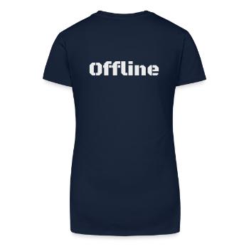 Hors-ligne - T-shirt bio col V Femme - bleu foncé - Dos