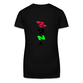 3 Gänge Gears Graffiti V-Form - Bio Frauen T-Shirt mit V-Ausschnitt - Schwarz - Hinten