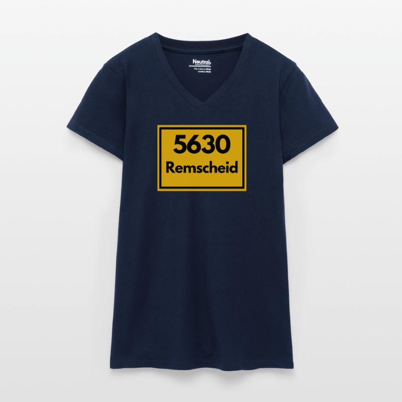 OLD POSTCODE POSTCODE 5630 REMSCHEID - BERGISCH Organic Women's V-Neck T-Shirt