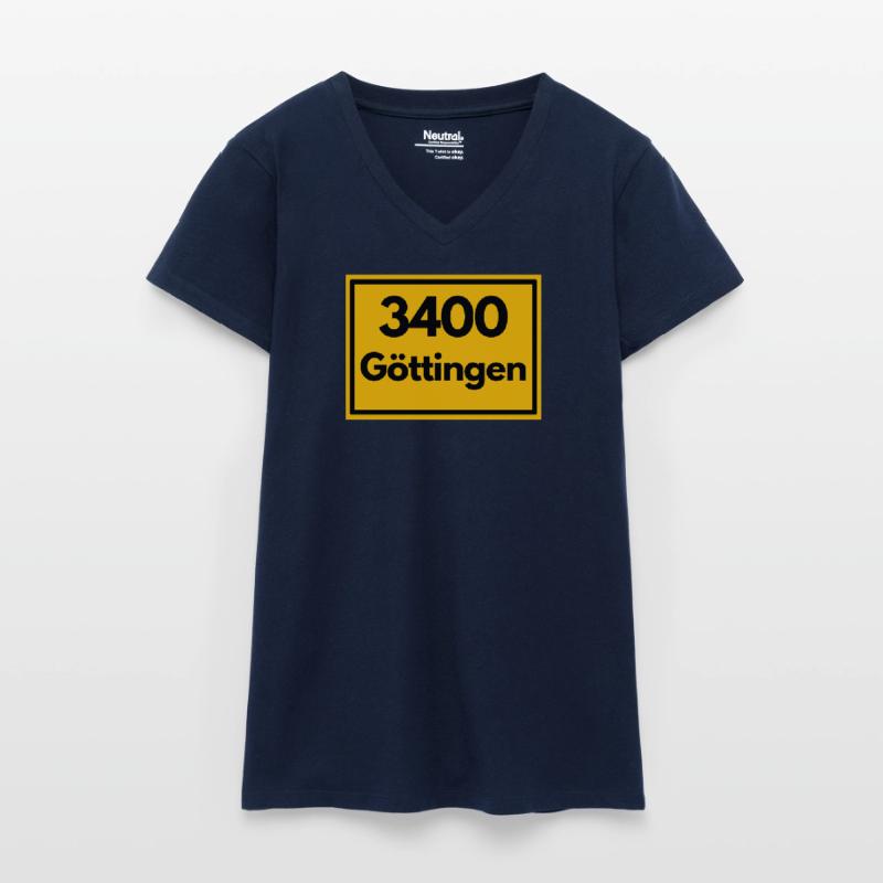OLD POSTCODE POSTCODE RETRO 3400 GÖTTINGEN UNISTAD Organic Women's V-Neck T-Shirt