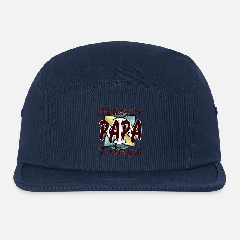 24 hours 7 days PAPA - Canvas Camper Cap - Navy