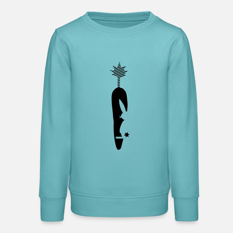 Carrot with rabbit - Teens Organic Sweatshirt by Stanley/Stella - pastel turquoise