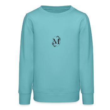 Lettre M - Sweat ado bio Stanley/Stella - turquoise pastel - Devant - AI Model Teenager Male light (155cm)