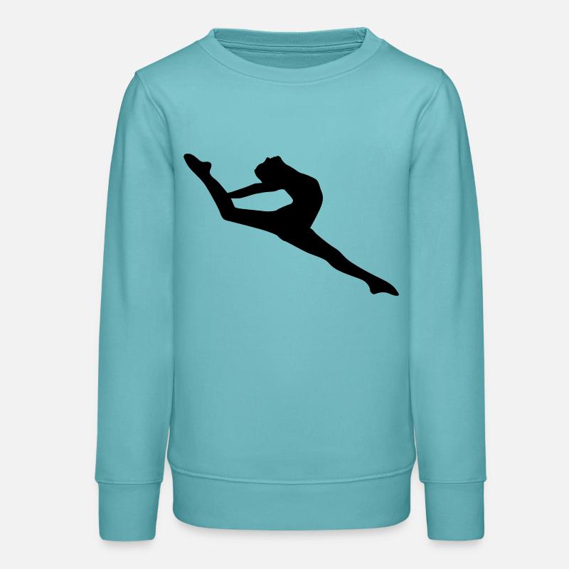 Vector Ballet dancer Silhouette - Teens Organic Sweatshirt by Stanley/Stella - pastel turquoise