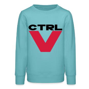 ctrl v - Sweat ado bio Stanley/Stella - turquoise pastel - Devant - AI Model Teenager Male light (155cm)