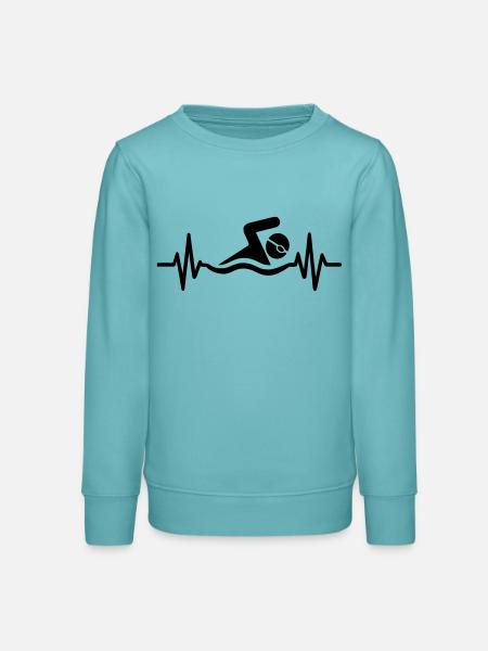 Schwimmen Herzschlag - Teenager Organic Sweatshirt Mini Changer von Stanley/Stella - Pastelltürkis