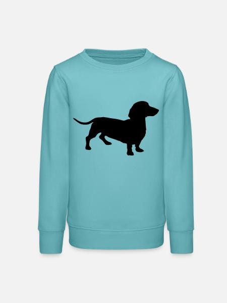 Dackel - Teenager Organic Sweatshirt Mini Changer von Stanley/Stella - Pastelltürkis