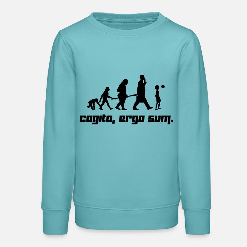 Cogito, ergo sum. (Vector) - Teens Organic Sweatshirt by Stanley/Stella - pastel turquoise