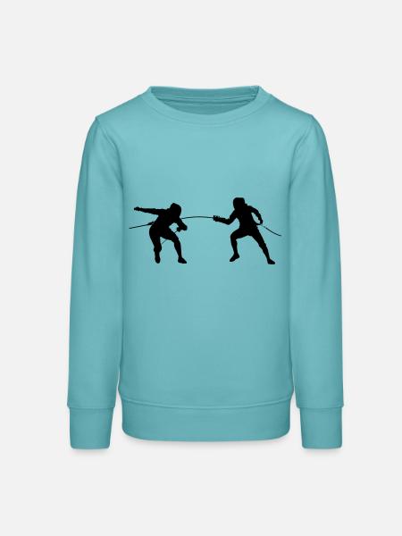 Fechten Fechten - Teenager Organic Sweatshirt Mini Changer von Stanley/Stella - Pastelltürkis
