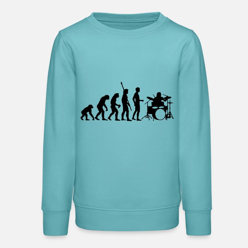evolution_drummer_b_1c - Teenager Organic Sweatshirt Mini Changer von Stanley/Stella - Pastelltürkis