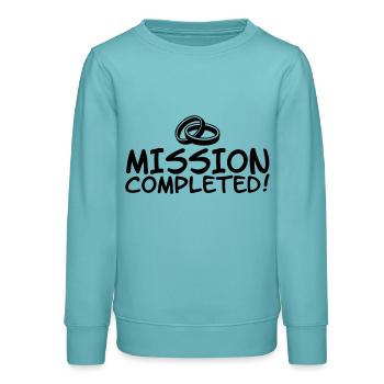 Mission terminée - Sweat ado bio Stanley/Stella - turquoise pastel - Devant - AI Model Teenager Male light (155cm)
