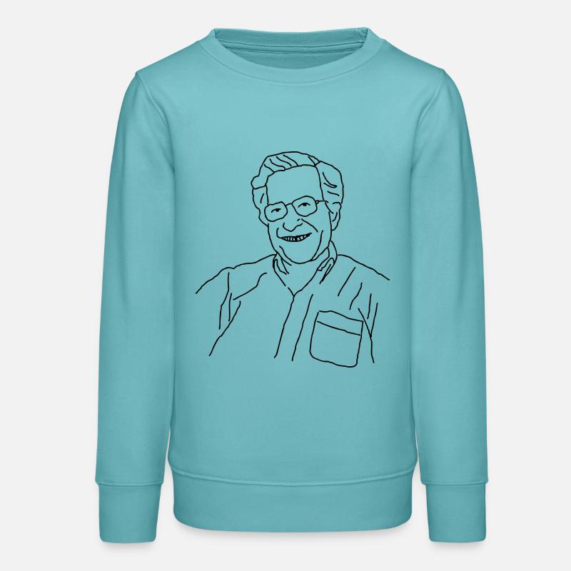 Noam Chomsky - Teens Organic Sweatshirt by Stanley/Stella - pastel turquoise