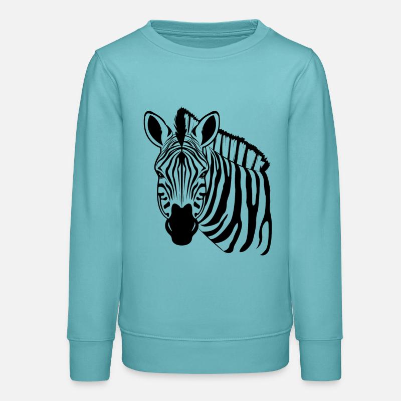 Zebra - Teens Organic Sweatshirt by Stanley/Stella - pastel turquoise